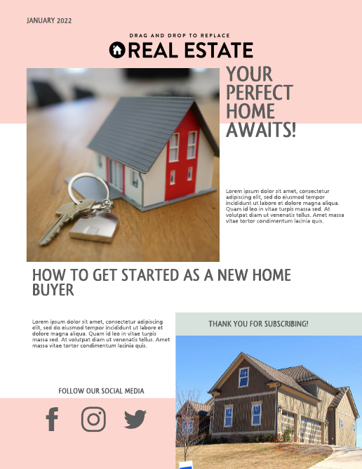 Pastel Real Estate Newsletter