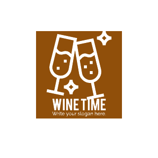 Wine Time Logo Template