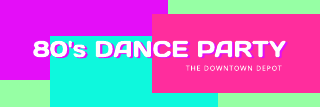 80s Dance Party Twitter Header Template