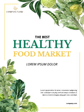 Healthy Food Market Poster Template