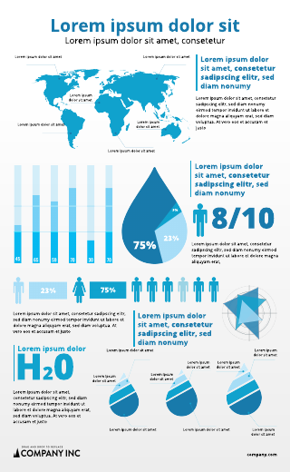 Water Infographics Template