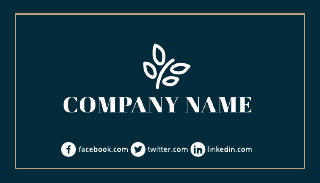 Gold Company Business Card-Elegant Template