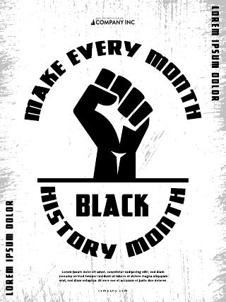 Black and White History Month Poster Template