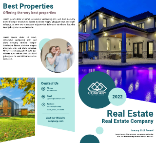 Bi-Fold Real Estate Brochure Template