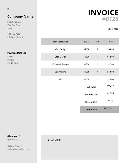 Clean Consulting Invoice