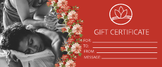 Massage Flowery Gift Certificate