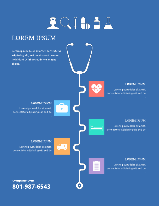 Blue Doctor Timeline Infographic Template