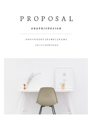 Minimalist graphic design proposal template
