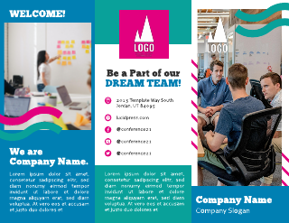 Fun Elements HR Company Brochure Trifold Template