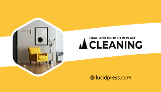 Yellow Cleaning Business Card Template