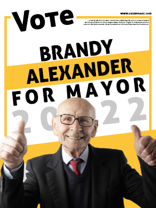 Yellow Political Campaign Poster Template
