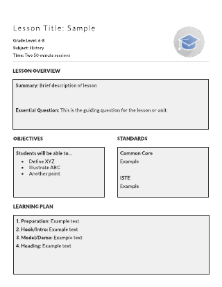 Free Lesson Plan Templates Examples