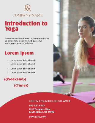 Yoga Red Flyer Template
