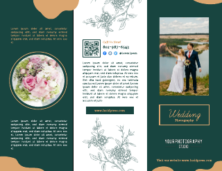 Wedding Green Gold Brochure Template