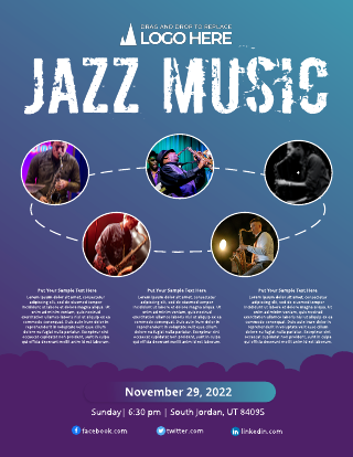 Jazz Music Flyer Template