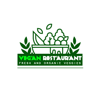 Vegan Restaurant Logo Template