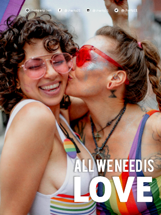 All We Need is Love Gay Rights Poster Template