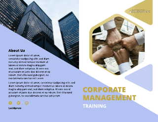 Corporate Management Training Bi-fold Brochure Template