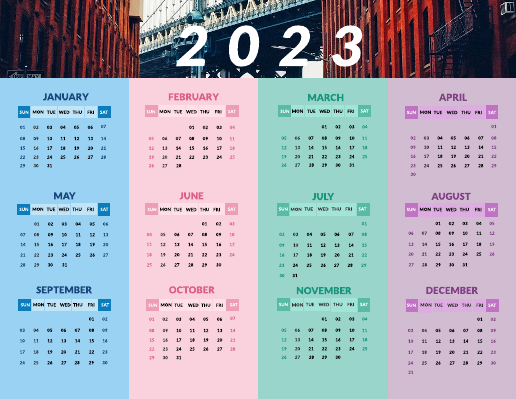 Colors Photo Calendar
