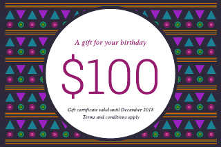 Patterned Birthday Gift Certificate Template