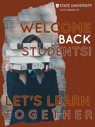 Simple Welcome College Poster Template