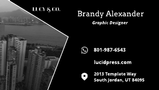 Buildings Black & White Business Card Template