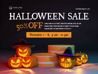 Halloween Sale Holiday Poster Template