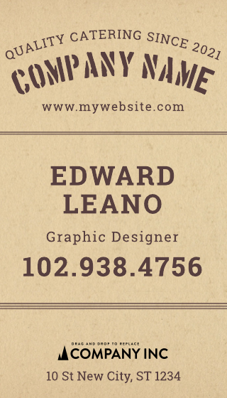 Catering Classic Business Card Template