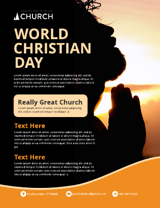 World Christian Day Flyer Template