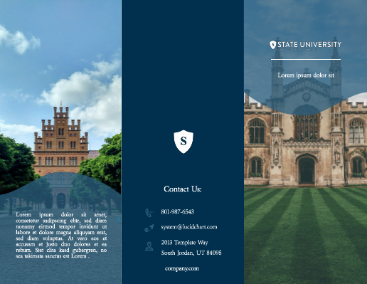Modern Minimalist University College Brochure